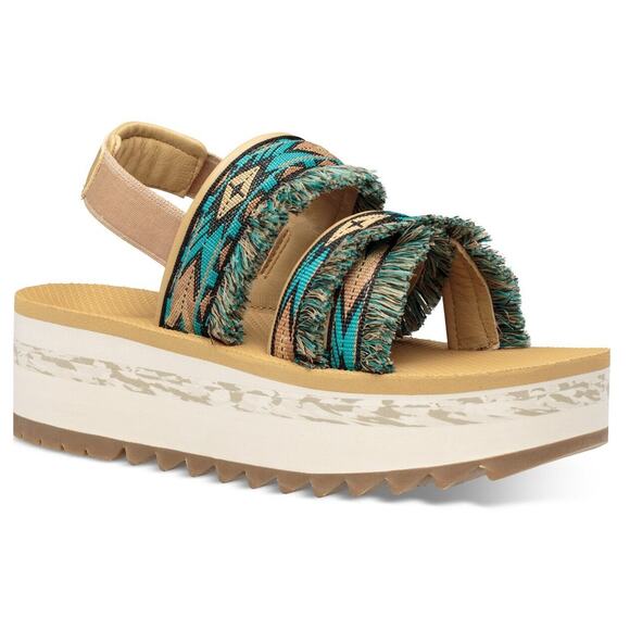 TEVA Flatform Ceres Embroidery-fringe Platform Sandals Size 8 - Picture 8 of 8